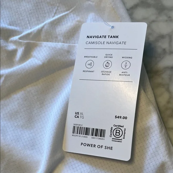 White Racerback Tank Top nwt - Picture 3 of 3